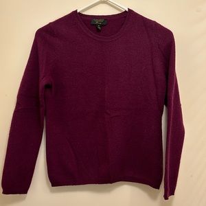 Cashmere sweater, deep purple, fits like XXS